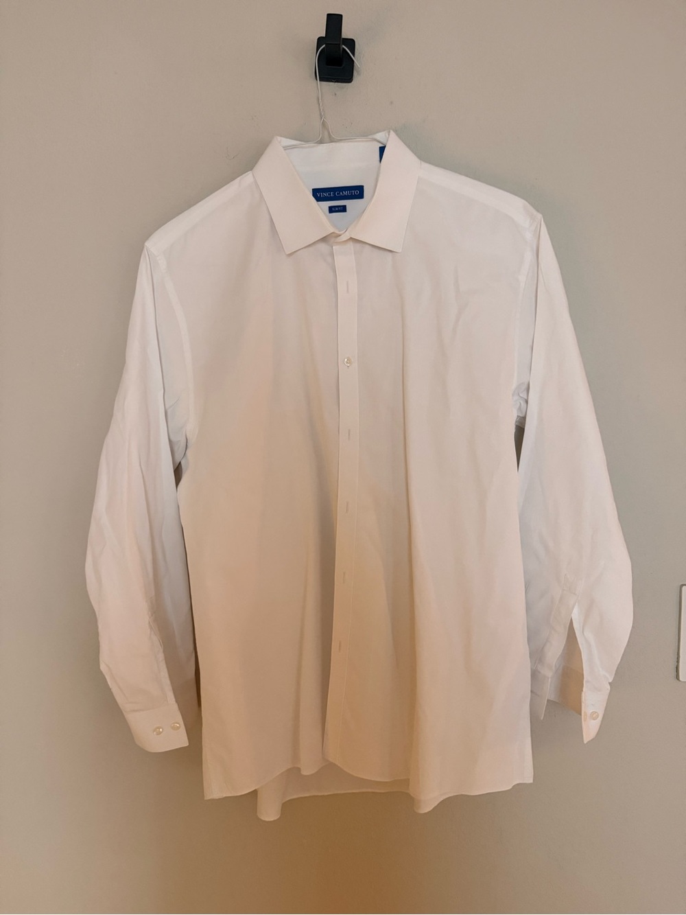 Vince Camuto Men's White Long-Sleeve Dress Shirt